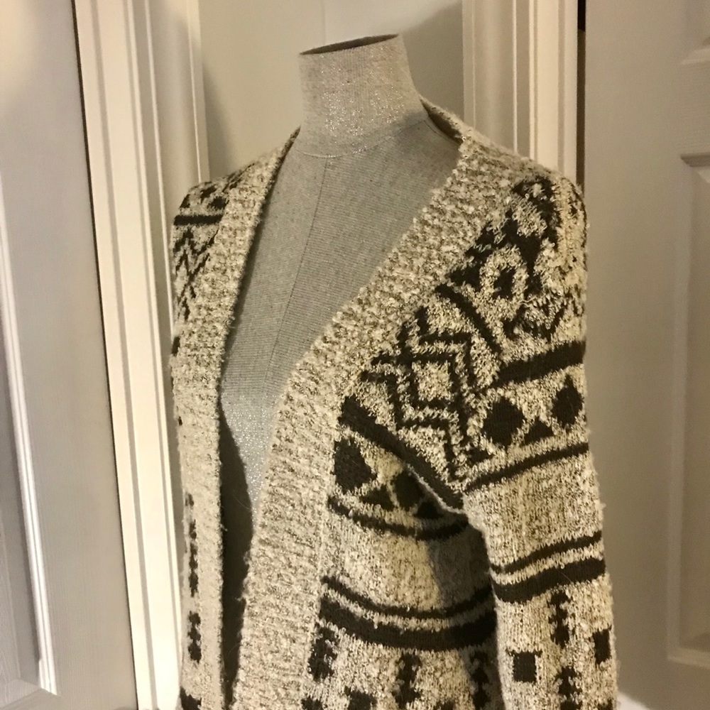 Brown and Cream Aztec Style Sweater